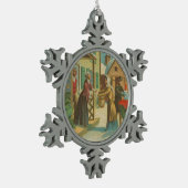 Weihnachts-Homecoming Schneeflocken Zinn-Ornament (Links)