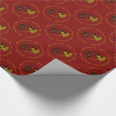 Weihnachts-Horn-Rot-Geschenkpapier Geschenkpapier (Ecke)