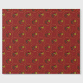 Weihnachts-Horn-Rot-Geschenkpapier Geschenkpapier (Flach)