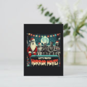 Weihnachts-Horror-Filme Santa Ghost Postkarte (Stehend Vorderseite)
