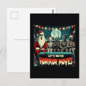 Weihnachts-Horror-Filme Santa Ghost Postkarte (Vorne/Hinten)