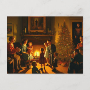 Weihnachts-Horror Retro Vintage Postkarte