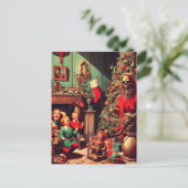 Weihnachts-Horror-Szene Postkarte (Stehend Vorderseite)