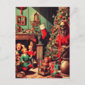 Weihnachts-Horror-Szene Postkarte (Vorderseite)