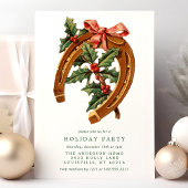 Weihnachts-Horseshoe Holly Holiday Party Einladung