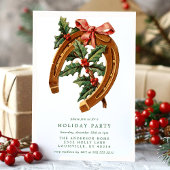 Weihnachts-Horseshoe Holly Holiday Party Einladung