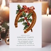 Weihnachts-Horseshoe Holly Holiday Party Einladung