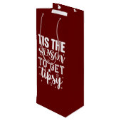 Weihnachts-Hostess-Geschenk Geschenktüte Für Weinflaschen (Rückseite Schrägansicht)