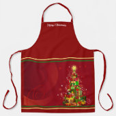 Weihnachts-Hostess personalisieren Name oder Text Schürze (Vorderseite)