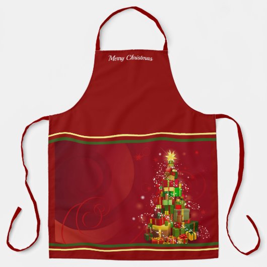 Weihnachts-Hostess personalisieren Name oder Text Schürze (Vorderseite)