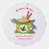 Weihnachts-Hot-Chocolate-Cup Ornament Karte (Rückseite)