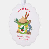 Weihnachts-Hot-Chocolate-Cup Ornament Karte (Links)