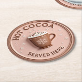 Weihnachts-Hot-Cocoa Runder Pappuntersetzer (Angewinkelt)