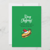 Weihnachts-Hotdog-Cartoon individuell anpassbar Einladung (Rückseite)