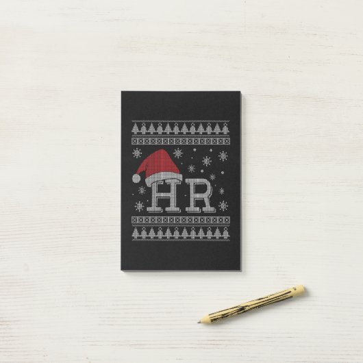 Weihnachts-HR-Urlaub Funny Human Resources Xmas Post-it Klebezettel (Auf Schreibtisch)