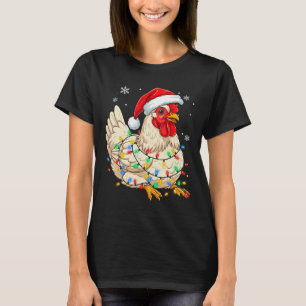 Weihnachts-Hühnerfarm-Lichter Xmas T-Shirt