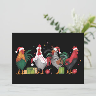 Weihnachts-Hühnerliebhaber Xmas Lustiger Urlaub  Feiertagskarte