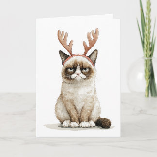 Weihnachts-Humbug-Katze Feiertagskarte
