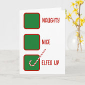Weihnachts-Humor Unartig oder Artig Kontrollkästch Karte (Gelbe Blume)