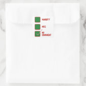 Weihnachts-Humor Unartig oder Artig Kontrollkästch Quadratischer Aufkleber (Tasche)