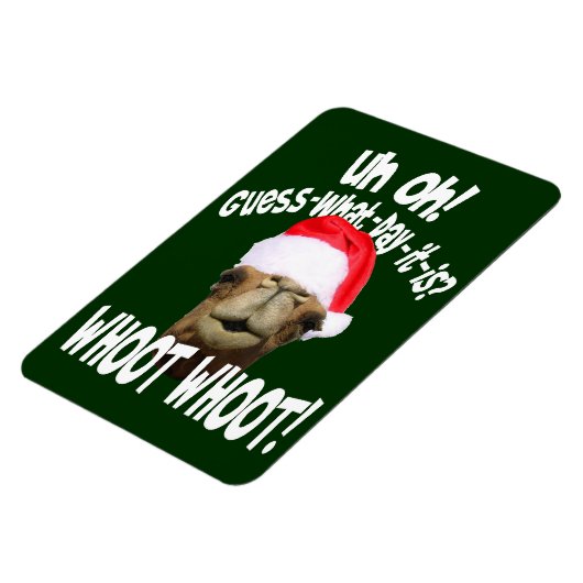 Weihnachts-Hump Day Camel Whoot Whoot Magnet (Linke Seite)