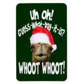 Weihnachts-Hump Day Camel Whoot Whoot Magnet (Vertikal)