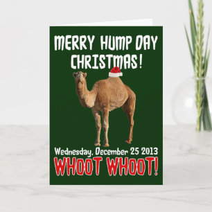 Weihnachts-Hump-Tag Kamel Weihnachtskarte Feiertagskarte