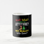 Weihnachts-Hund Attitüde Humor Kaffeetasse (Mittel)