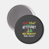 Weihnachts-Hund Attitüde Humor Magnet (Vorderseite/Rückseite)