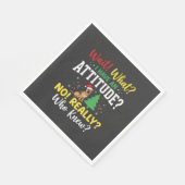 Weihnachts-Hund Attitüde Humor Serviette (Ecke)