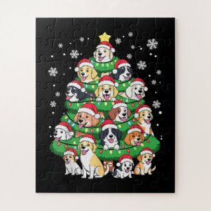 Weihnachts-Hund-Baum - Niedliche Fröhliche Weihnac Puzzle