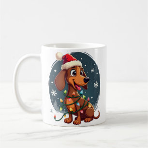 Weihnachts Hund Dachshund Weihnachtsmann Xmas Wien Kaffeetasse