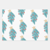 Weihnachts-Hund Doodles Feiertag Geschenkpapier Set (Vorderseite 2)