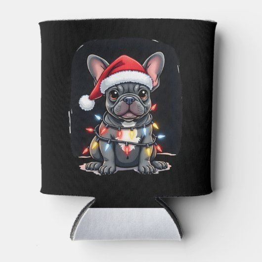 Weihnachts-Hund Französisch Bulldog Xmas Frenchie Dosenkühler (Vorderseite)