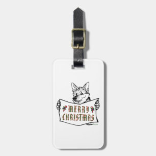 Weihnachts-Hund: Frohe Weihnachten! Gepäckanhänger