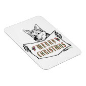 Weihnachts-Hund: Frohe Weihnachten! Magnet (Rechte Seite)