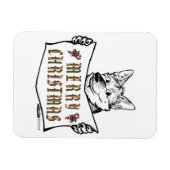 Weihnachts-Hund: Frohe Weihnachten! Magnet (Horizontal)