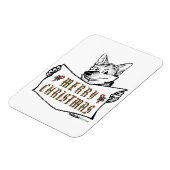 Weihnachts-Hund: Frohe Weihnachten! Magnet (Linke Seite)