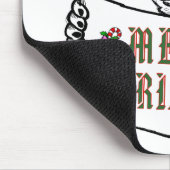 Weihnachts-Hund: Frohe Weihnachten! Mousepad (Ecke)