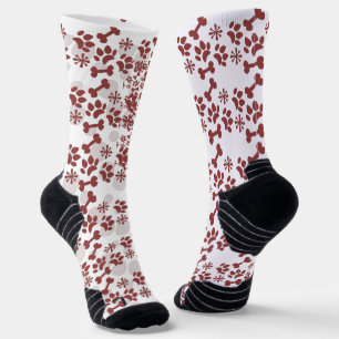 Weihnachts Hund Katze Haustier Knochen Schneeflock Socken