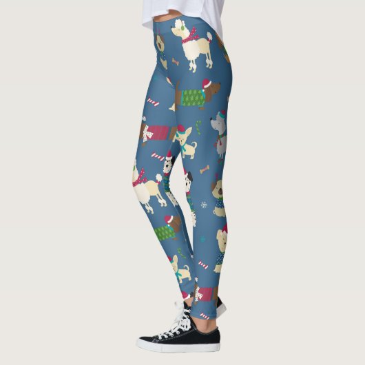 Weihnachts-Hund Niedliche Doggie Leggings (Links)