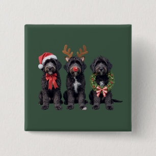 Weihnachts Hund Schwarz Goldendoodle Doodle Mama W Button
