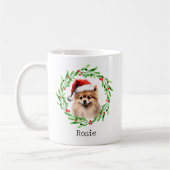 Weihnachts-Hund Spitz Urlaub Haustier Kaffeetasse (Links)