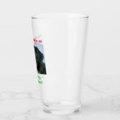 Weihnachts-Hund Vater Bestes Pet Foto Beer Pint Glas (Links)