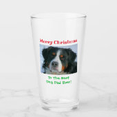 Weihnachts-Hund Vater Bestes Pet Foto Beer Pint Glas (Vorderseite)