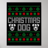 Weihnachts-Hund-Vater Pullover Jack Russell Pyjama Poster (Vorne)
