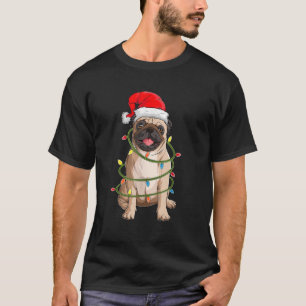 Weihnachts-Hund Weihnachten Mops Pajama Männer Fra T-Shirt
