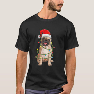 Weihnachts-Hund Weihnachts-Mops Pajama T-Shirt