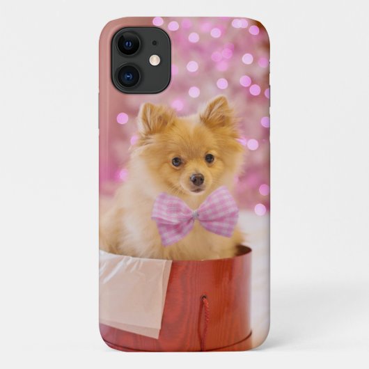 Weihnachts-Hund Welpengeschenk Gegenwart Case-Mate iPhone Hülle (Rückseite)