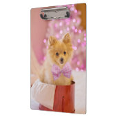 Weihnachts-Hund Welpengeschenk Gegenwart Klemmbrett (Links)